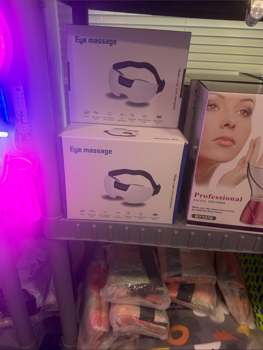 Eye Massage Eye Massager with Adjustable Strap - White